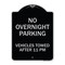 Signmission No Overnight Parking Vehicles Towed After 11 Pm Heavy-Gauge Aluminum Sign, 24" x 18", BS-1824-23827 A-DES-BS-1824-23827 - alternate 1